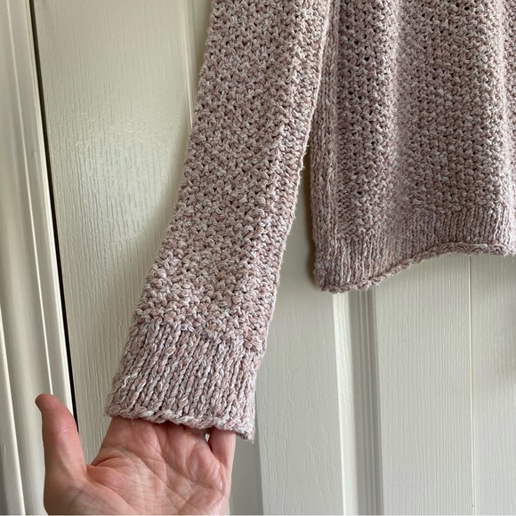 Free People | Blush Mauve Chunky Crop Sweater 100% Cotton - Picture 5 of 7